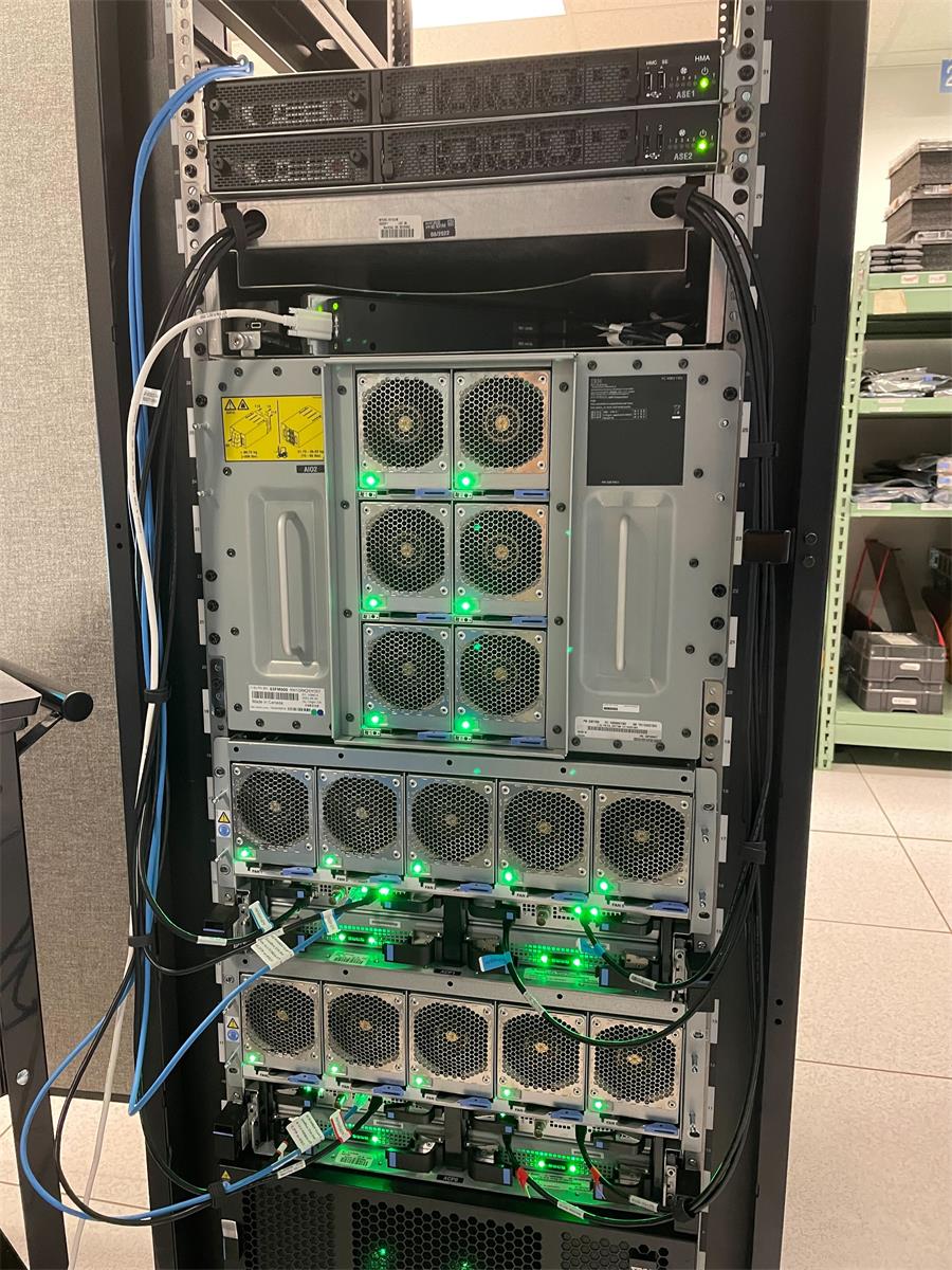 IBM z16 rack-mount in rack